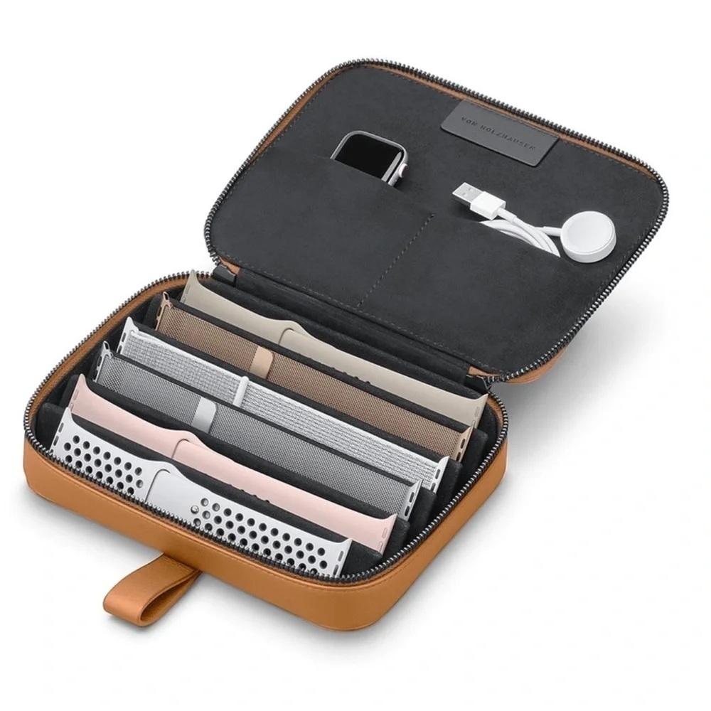 Vegan Leather The Watchband Portfolio Apple Watch Storage Case